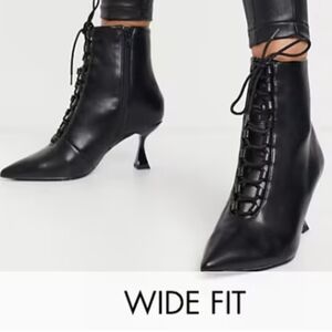 Asos Lace Up Black Boots 11W